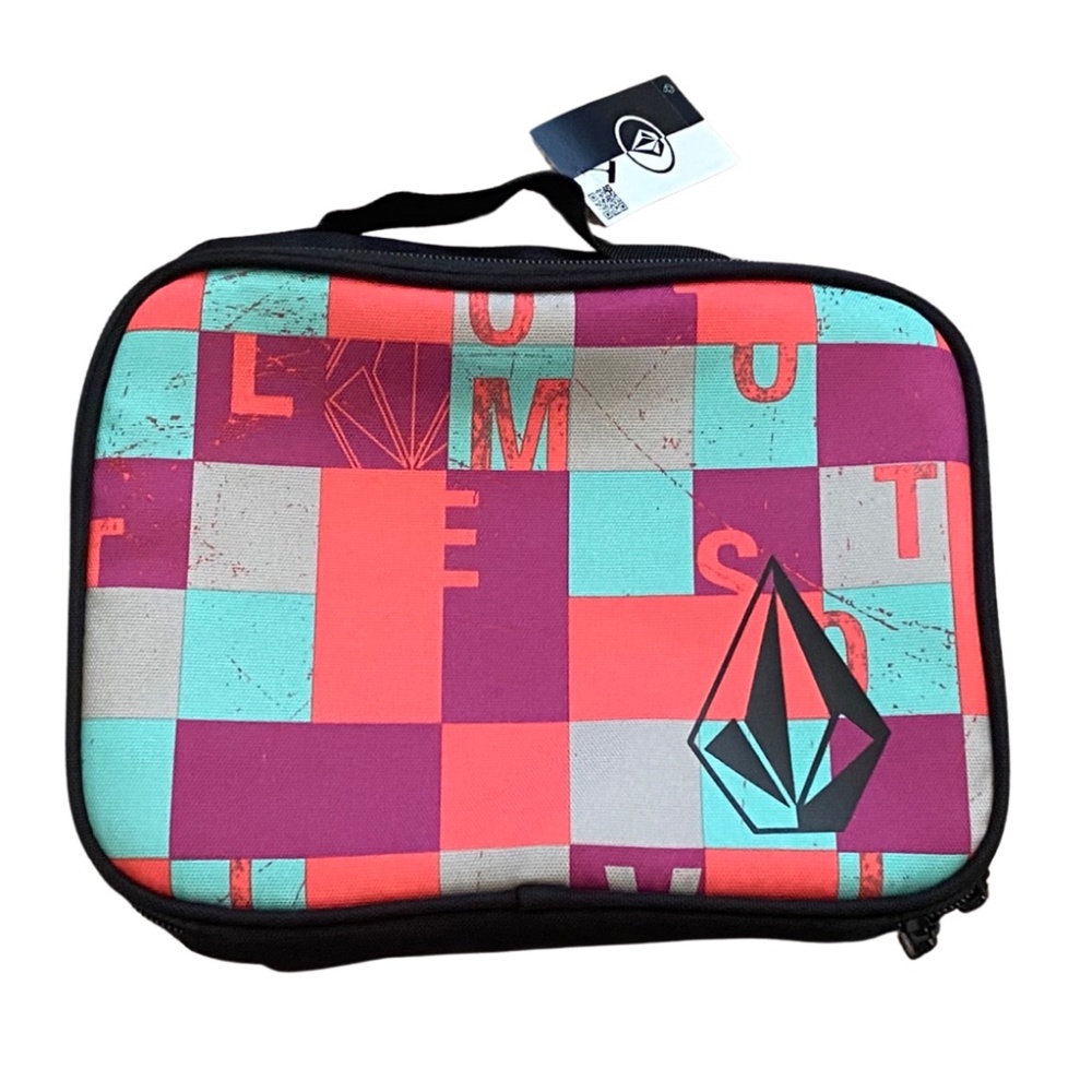 NWT VOLCOM 2 School Lunch Sack Box Bag Cooler Unisex Boys Girls Beach Travel